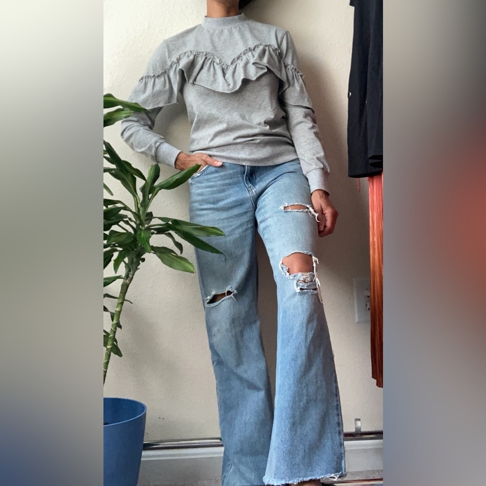 Ruffle Long Sleeve Top